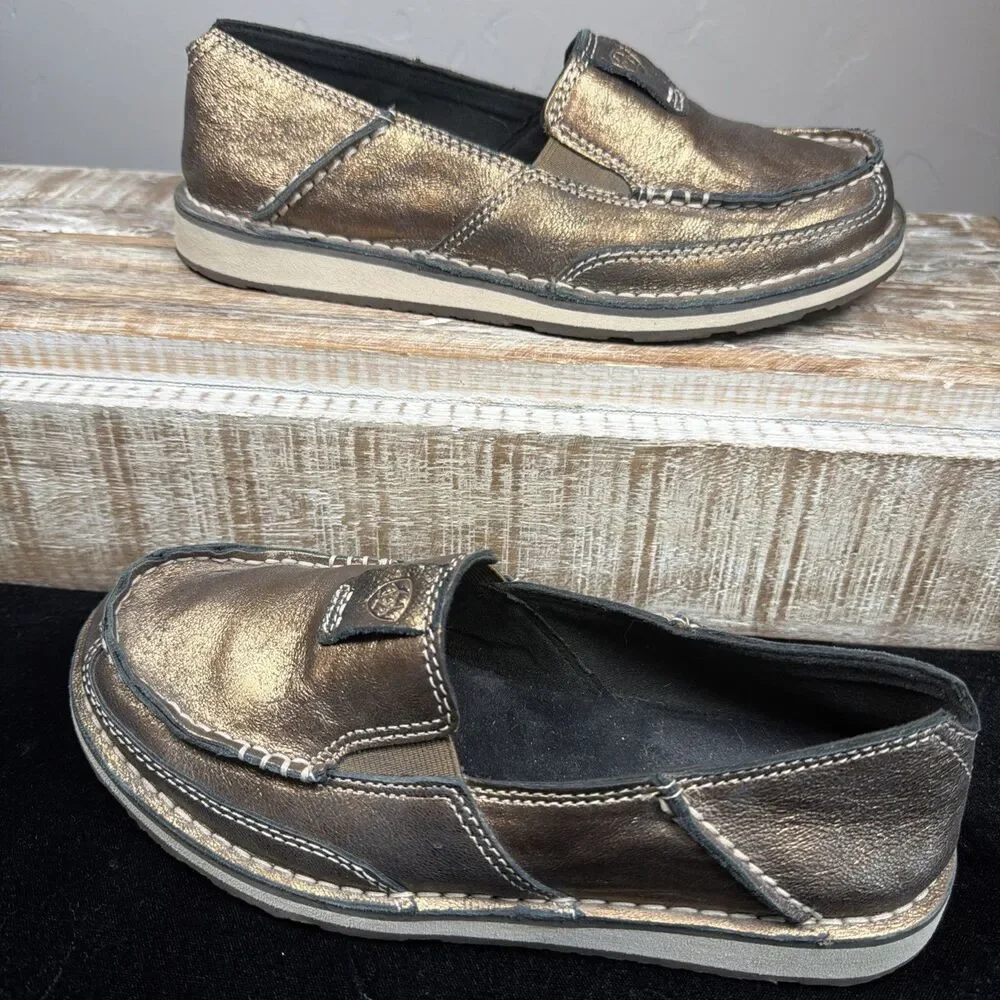 Ariat Cruiser Women 6 Bronze Metallic Loafer Shoes
